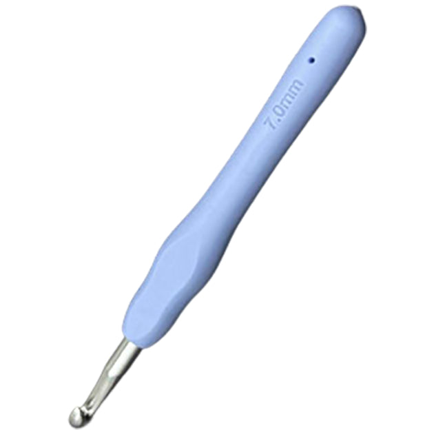 Ergonomic Aluminum Crochet Hook with Comfortable Handle for Arthritic Hands and DIY Knitting