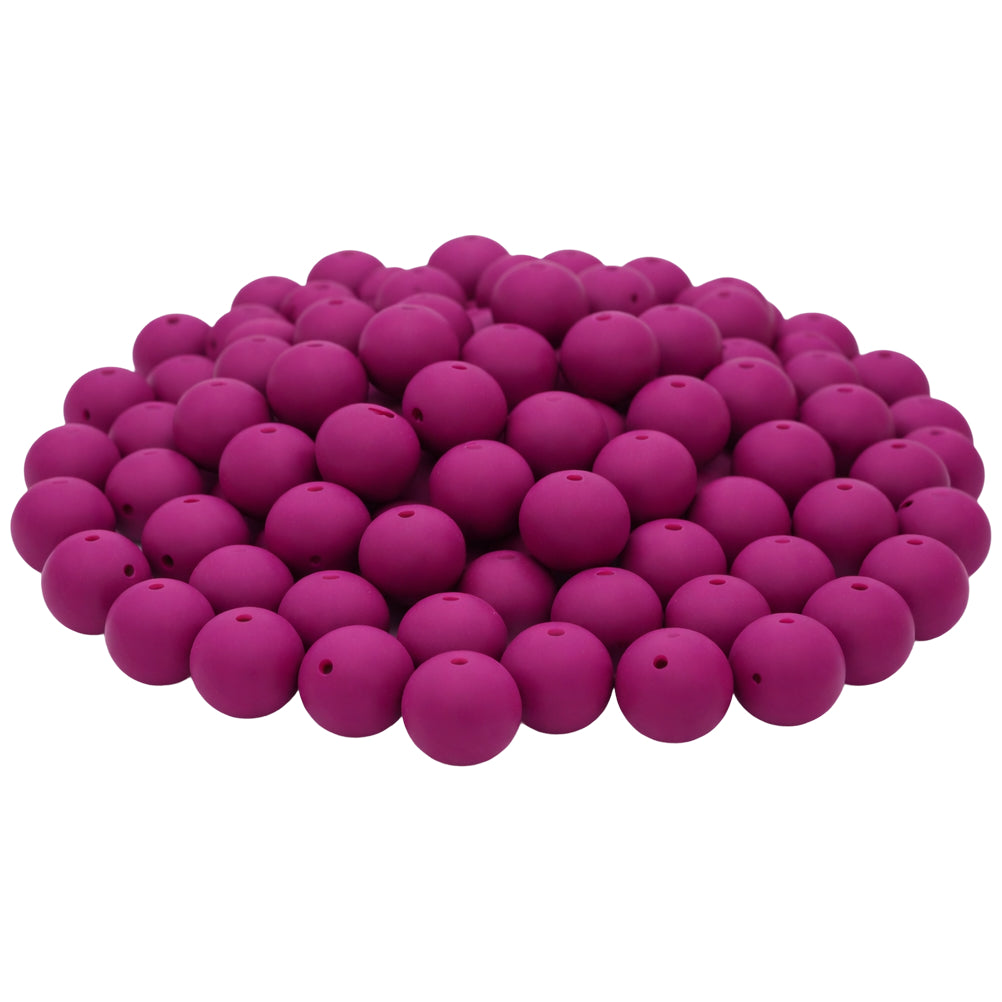 15mm Silicone Beads for Keychains Bracelets Pens Crafts Bulk Round Beads DIY Jewelry Making, Pack of 100