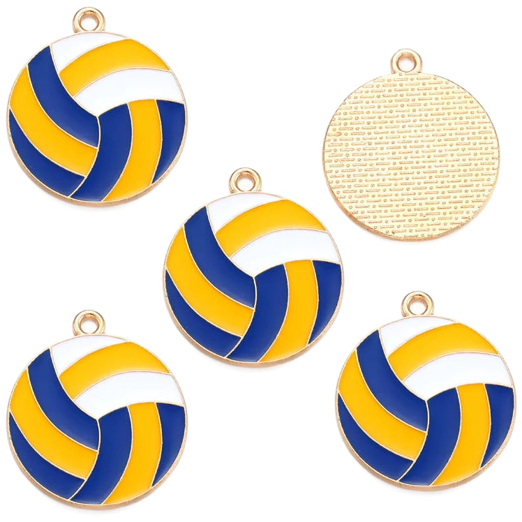 Alloy Sports Charms with Rhinestones for Jewelry Making, Bracelets, Necklaces, and DIY Crafts, Pack of 20