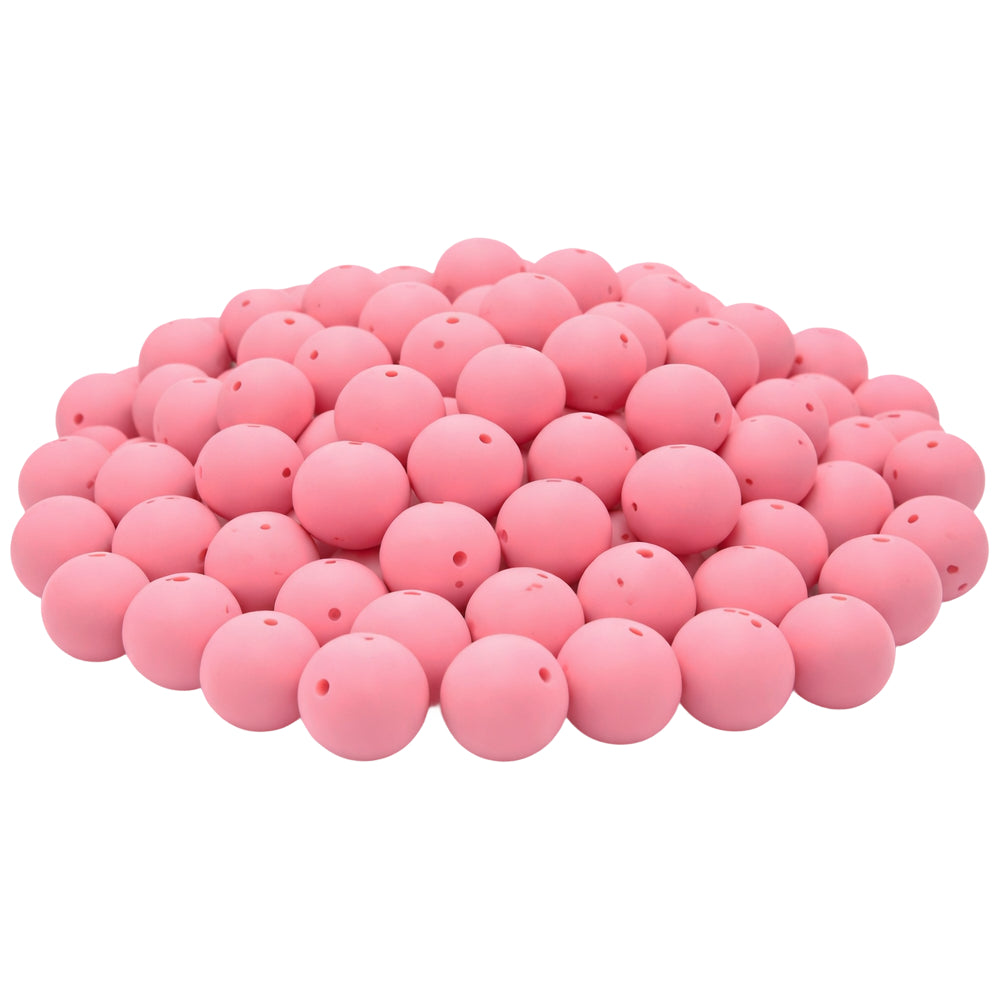 15mm Silicone Beads for Keychains Bracelets Pens Crafts Bulk Round Beads DIY Jewelry Making, Pack of 100