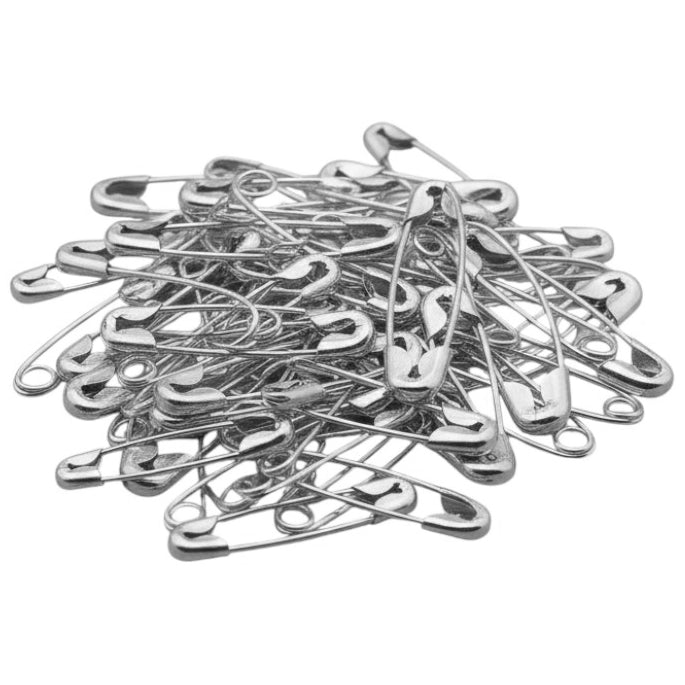 Heavy Duty Silver Safety Pins Bulk Pack for Sewing Diapers Bandages and Race Bibs