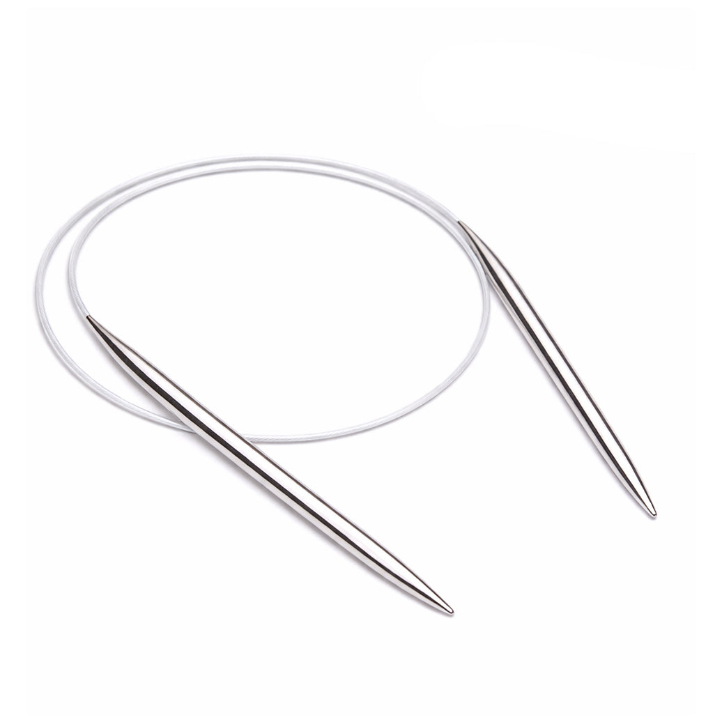 16 Inch Metal Circular Knitting Needles Set for Hats Sleeves Scarves Baby Sweaters and Small Knitting Projects