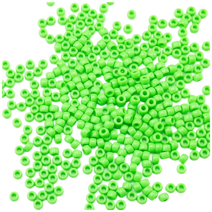 6x9mm Pony Beads Bulk for Bracelet Making Kandi Jewelry Hair Braids Crafts, Pack of 1000