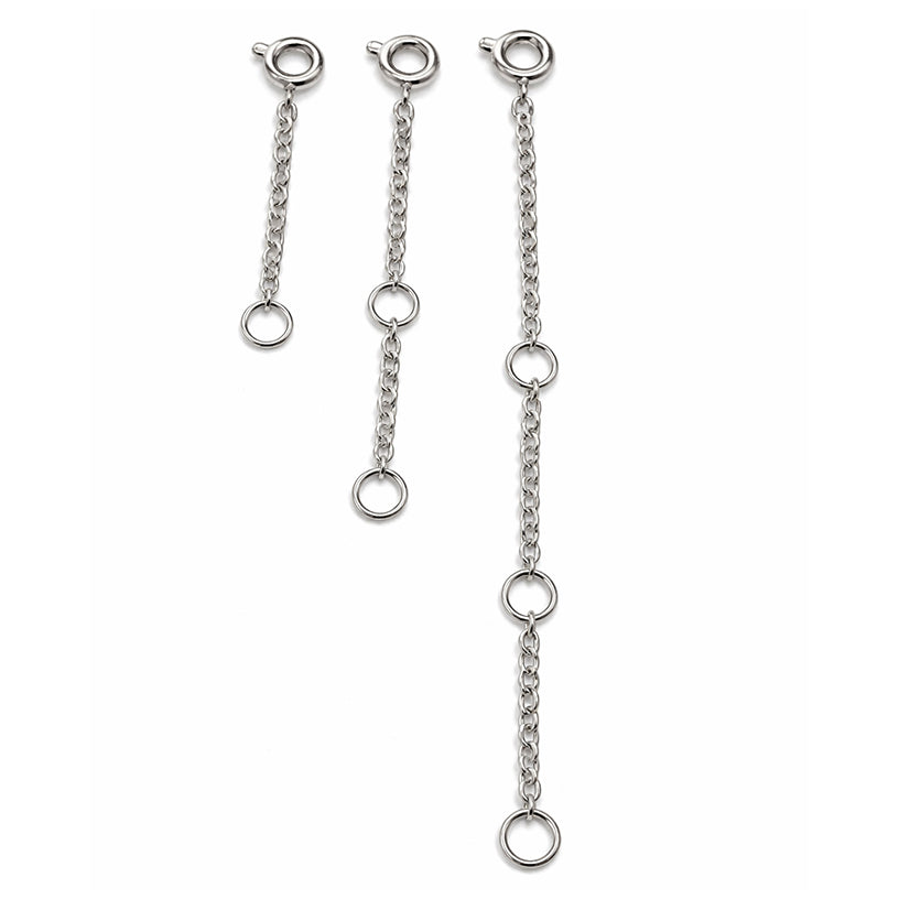Solid Brass Necklace Extenders for Bracelet and Anklet 1 2 3 Inch Set