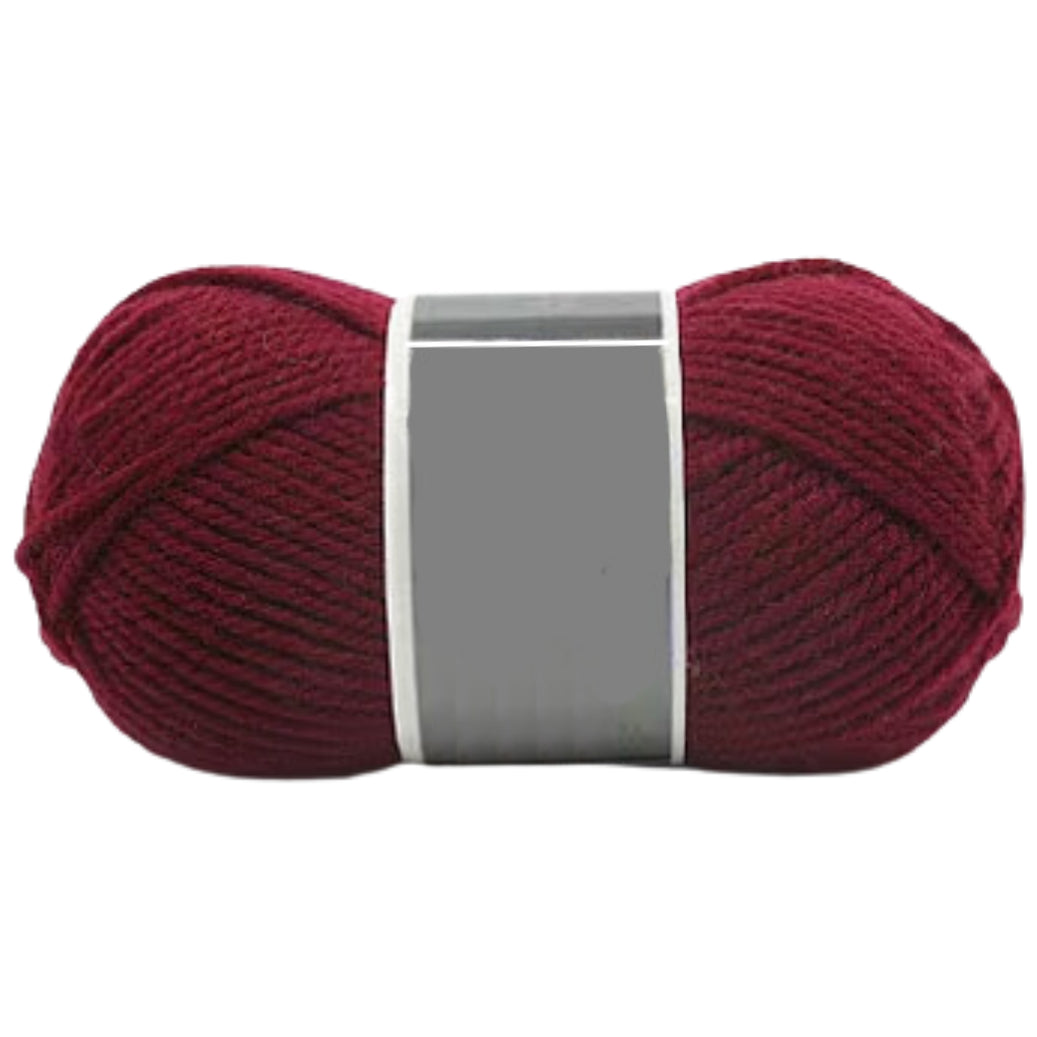 Bulky Merino Wool and Acrylic Blended Knitting Yarn for Craft Projects, 100 Grams/3.53oz 120 Yards