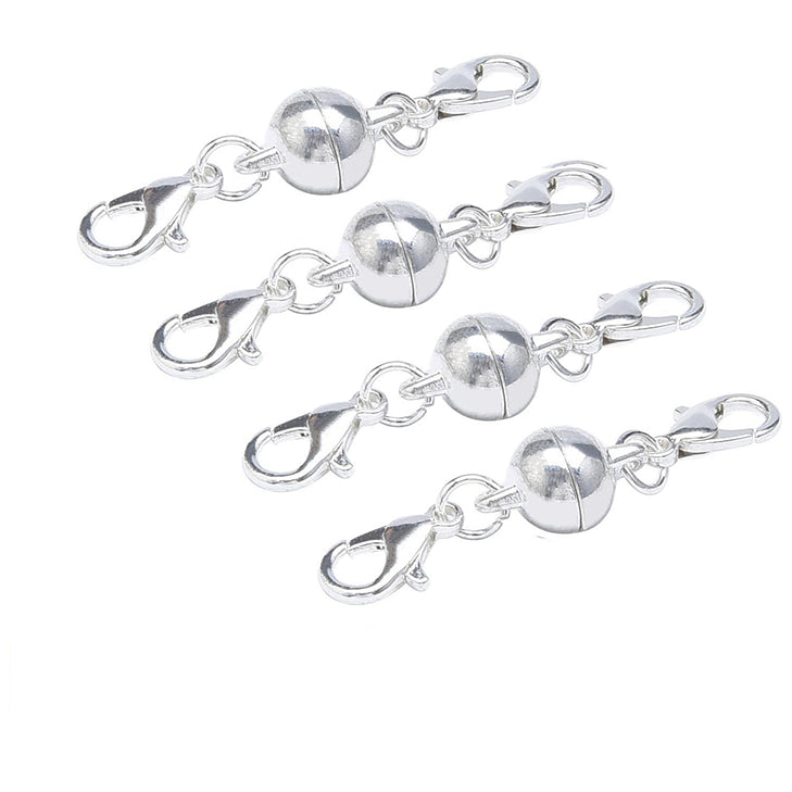 14K Gold Magnetic Necklace Clasp With 925 Sterling Silver Double Lobster Closure for Jewelry Repair