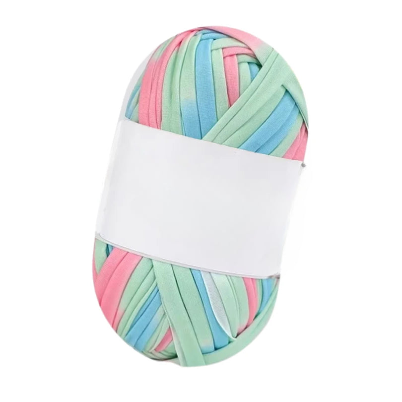 Polyester T-Shirt Yarn for Crochet Bags, Baskets, Coasters, and Crafts, 100g/3.53oz 48 Yards