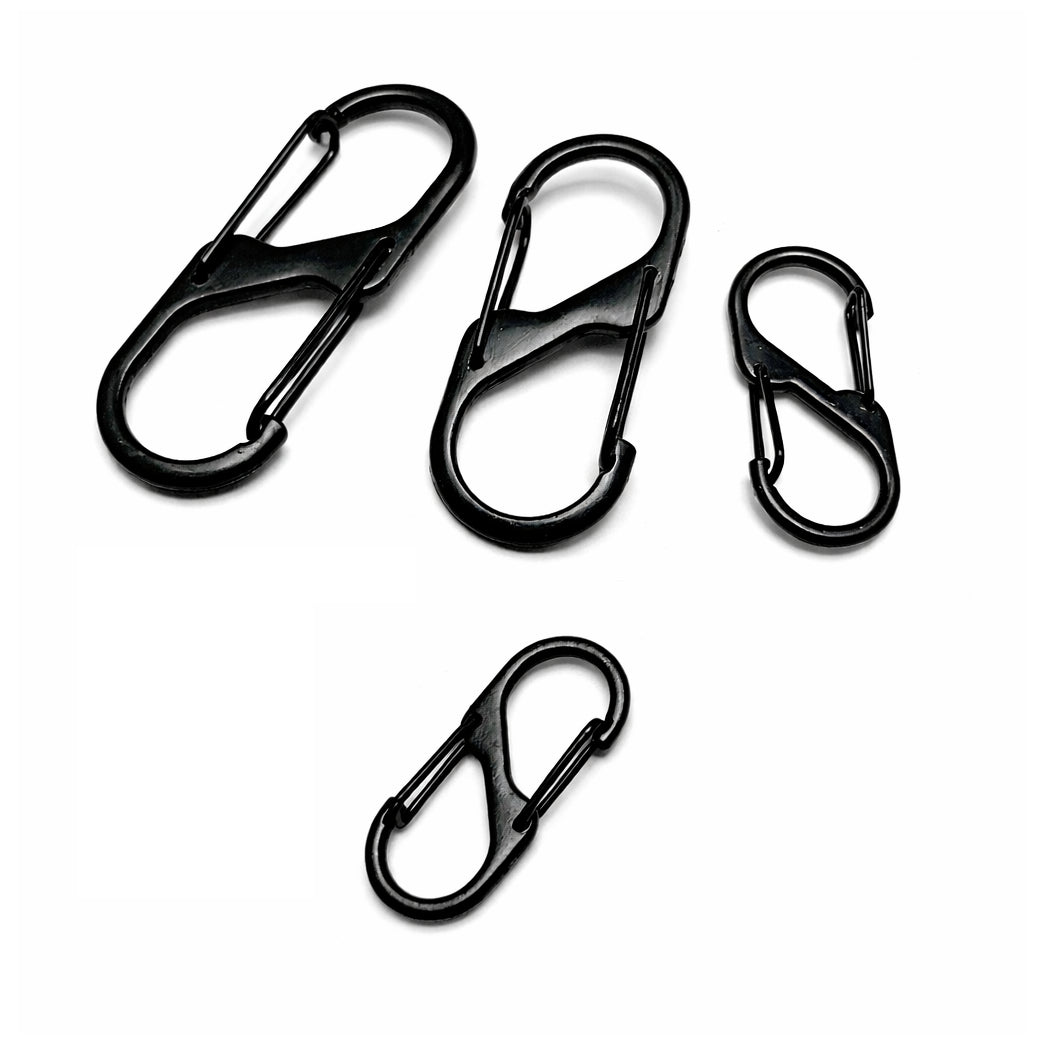 Anti Theft Zipper Clips Double Sided Spring S Carabiner Locks for Bags, Pack of 20