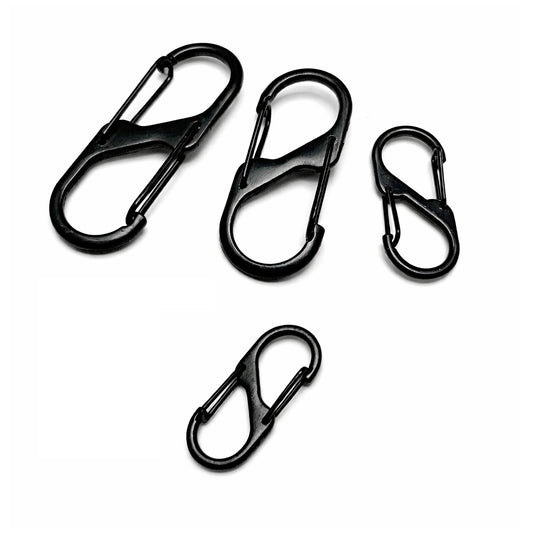 Anti Theft Zipper Clips Double Sided Spring S Carabiner Locks for Bags, Pack of 20