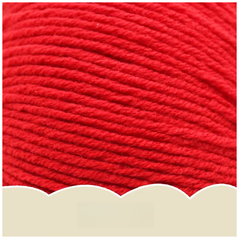 Big Red Super Soft 4-Ply 50g/1.76oz, 180yds Cotton Acrylic Blend Yarn, Sport Weight for Sweaters, Dolls, and Baby Crochet