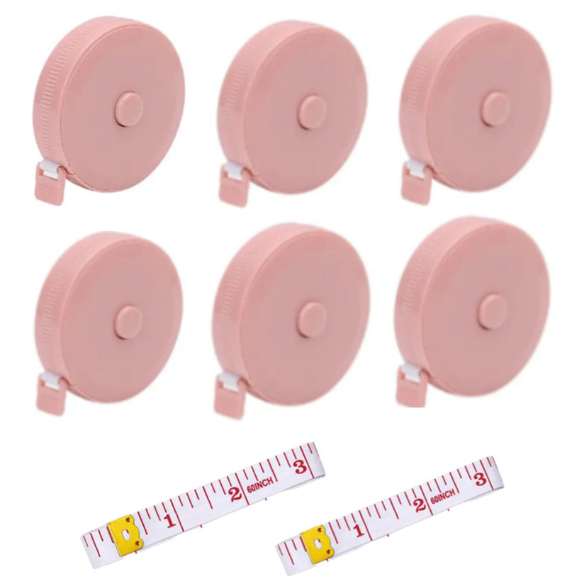 Mini Retractable Tape Measure Set With Soft Fabric Ruler 150cm Pocket Size Sewing Measuring Tapes