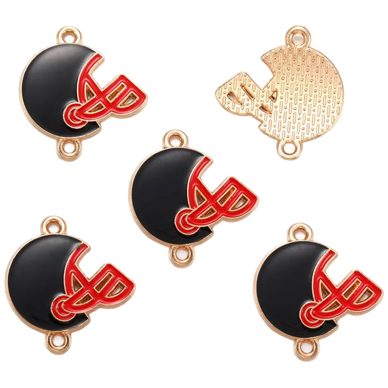 Alloy Sports Charms with Rhinestones for Jewelry Making, Bracelets, Necklaces, and DIY Crafts, Pack of 20