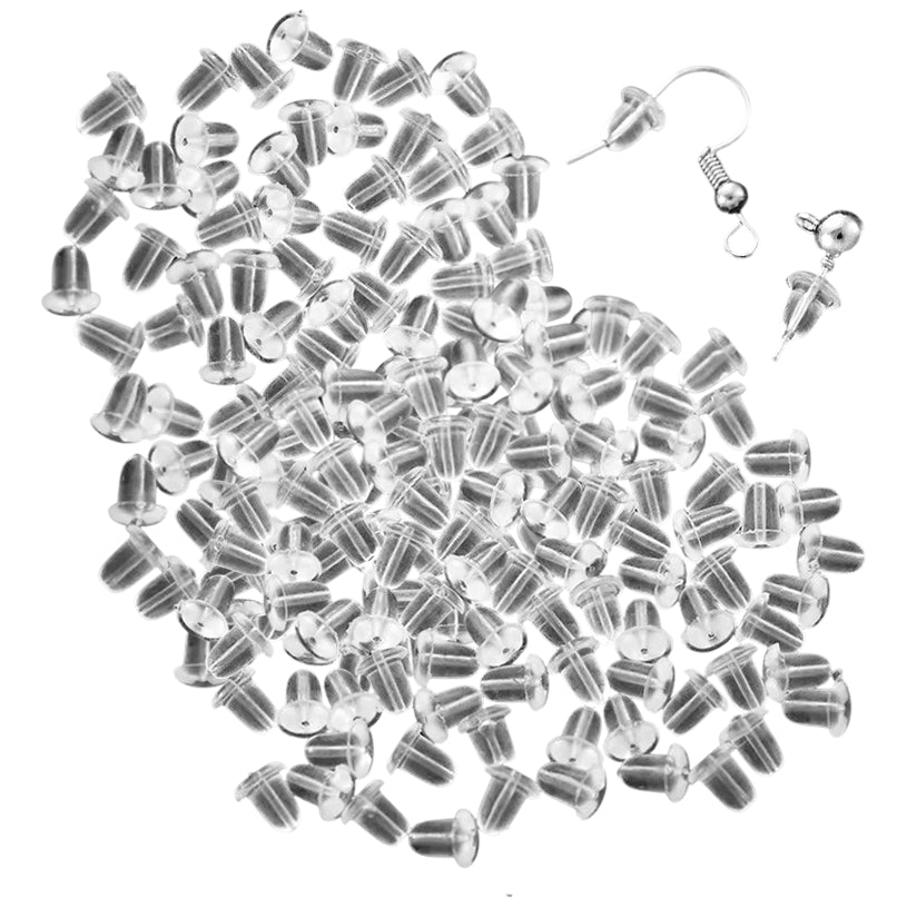 Soft Clear Silicone Earring Backs for Studs, Hypoallergenic Replacement Stoppers for Secure Everyday Wear