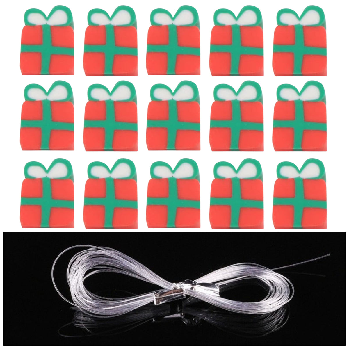 Sports Ball Polymer Clay Beads 8-11mm with Elastic String for Jewelry and DIY Crafts, Pack of 100