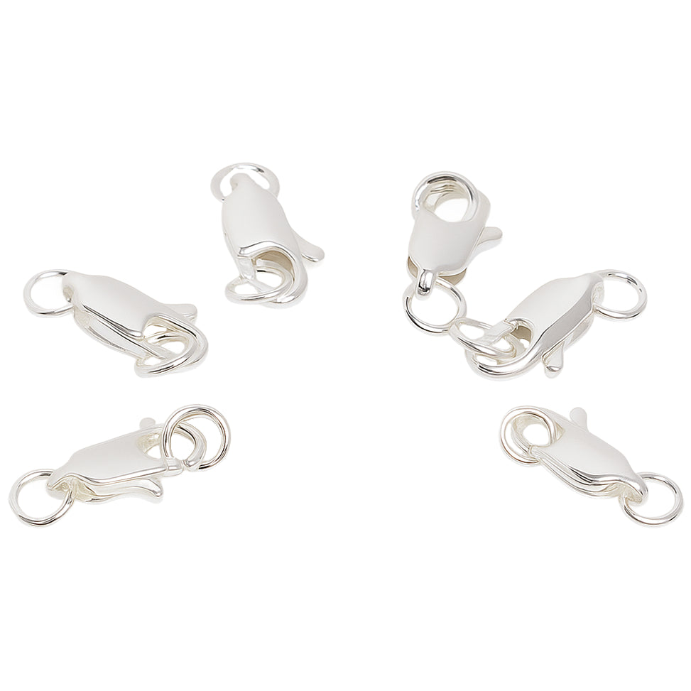 14K Gold Lobster Claw Clasps With Closed Jump Rings for Necklace Repairs and DIY Jewelry Making