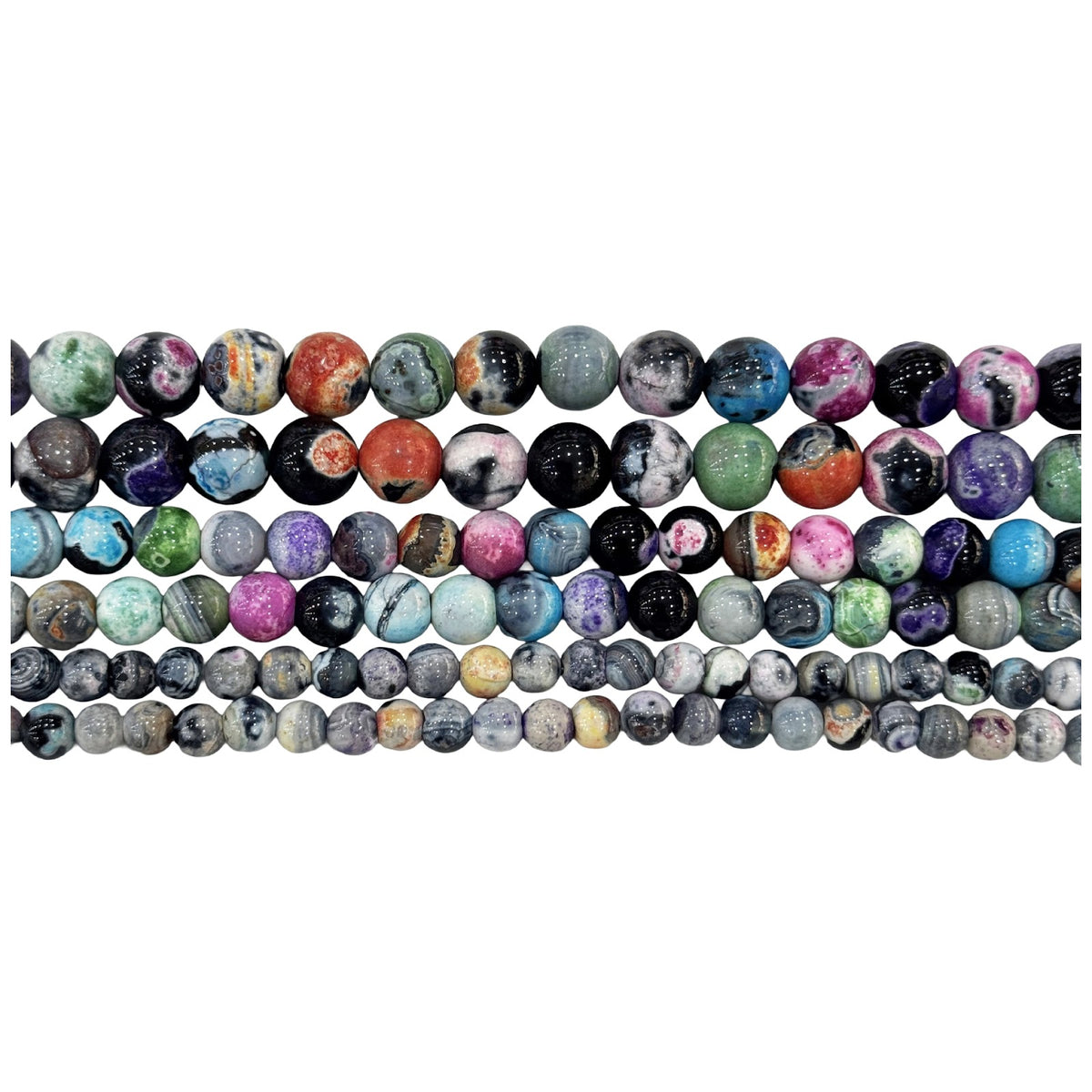 Natural Hematite Gemstone Round Beads 15 Inch Strand for Jewelry Making and Craft Design