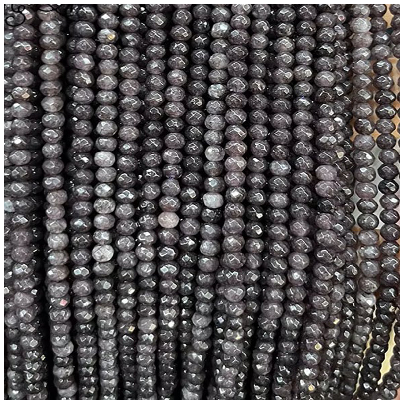 Multicolor Natural Rondelle Stone Beads 38cm Strand for Jewelry Making and DIY Crafts