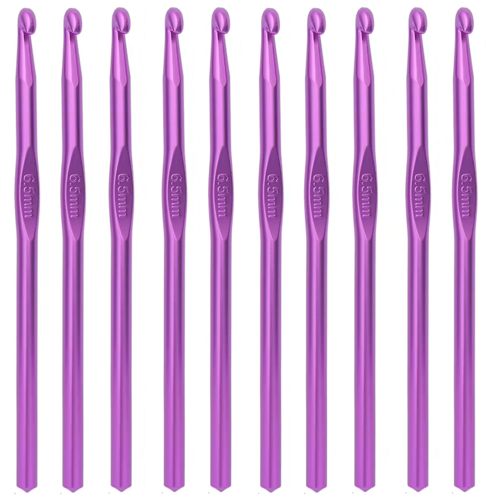 Multi-Colored Aluminum Crochet Hooks Set for DIY Crafts and Knitting Projects