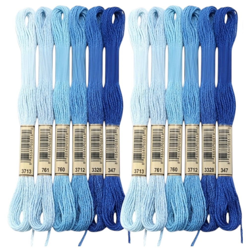 Embroidery Floss Set for Cross Stitch, Friendship Bracelets, Crafts, and DIY Projects, Pack of 12