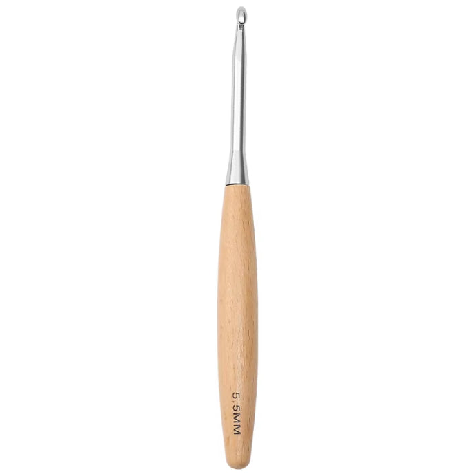 Ergonomic Beech Wooden Crochet Hook for Comfortable DIY Crocheting, Beginners, and Experienced Users