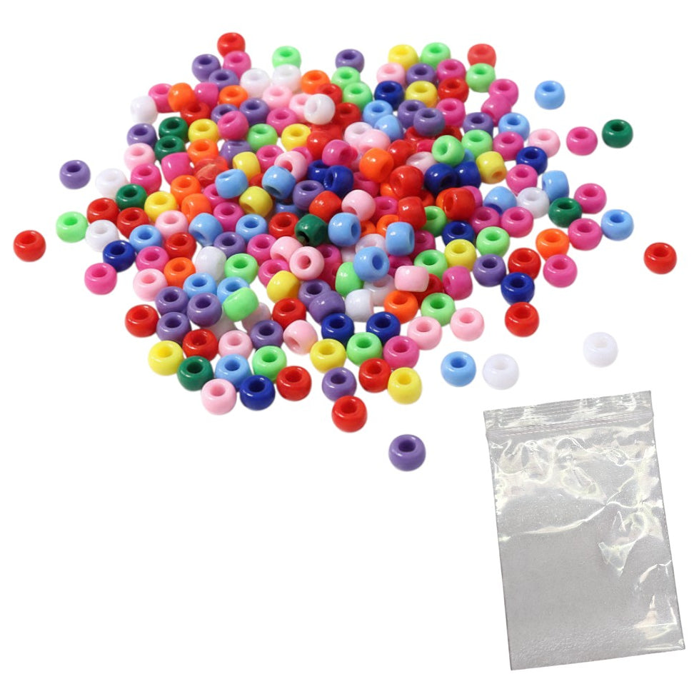 Plastic Pony Beads for Bracelets, Hair Braids, Jewelry Making and DIY Craft Projects