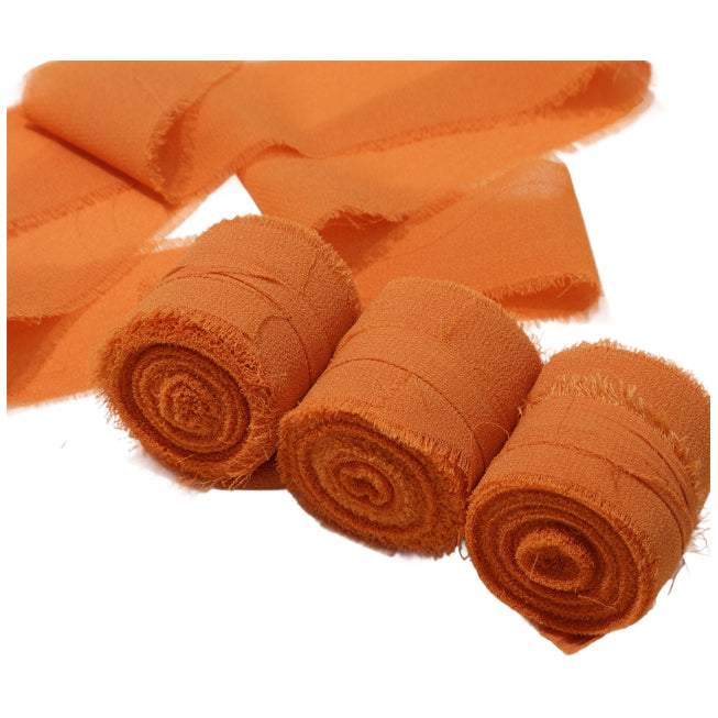 1.5 Inch Chiffon Ribbon 3 Rolls 15 Yards Total for Wedding Bouquets and Floral Decorations