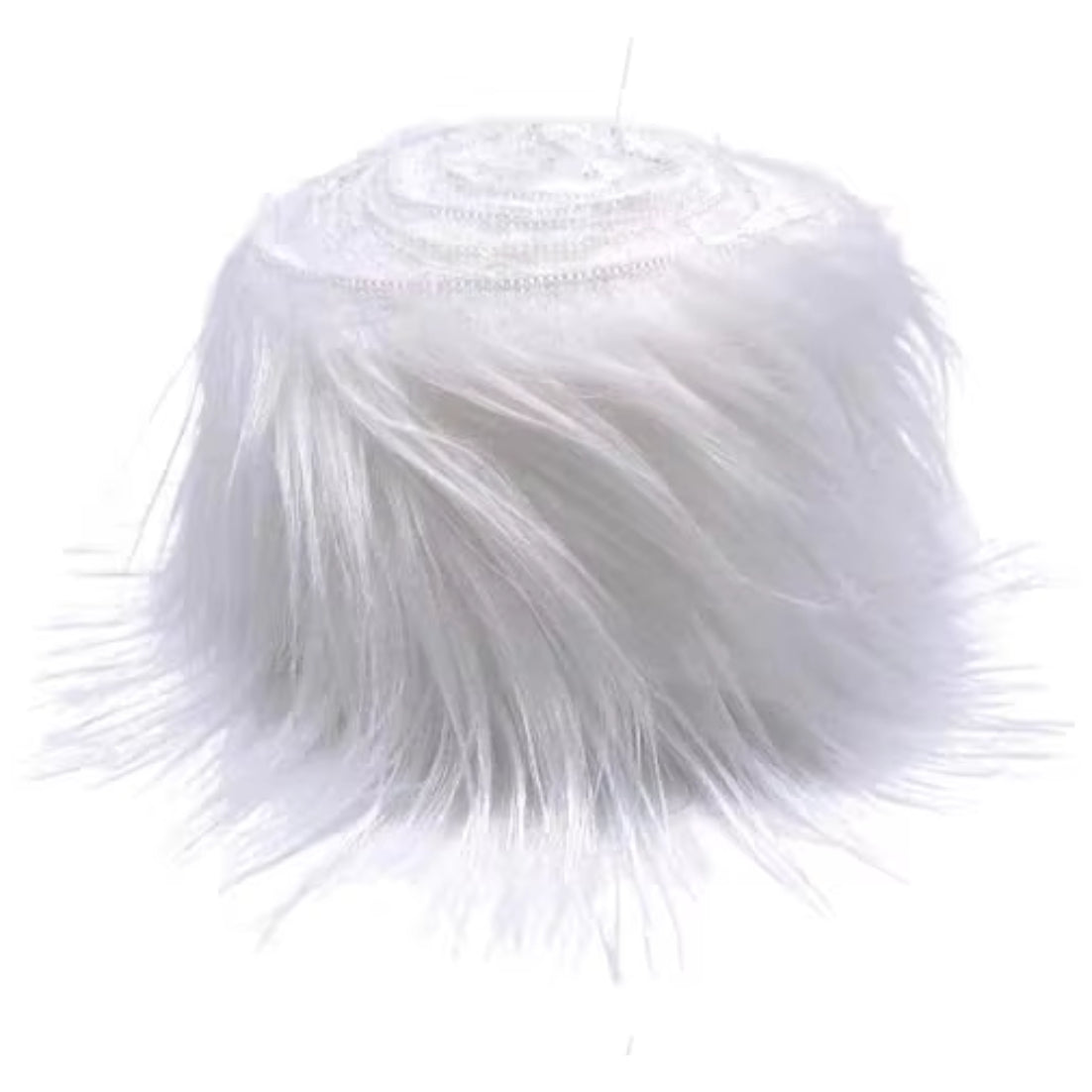 60" by 2" Faux Washed Fur Trim Fabric Strip for DIY, Wedding, Gnome Beards & Holiday Decor