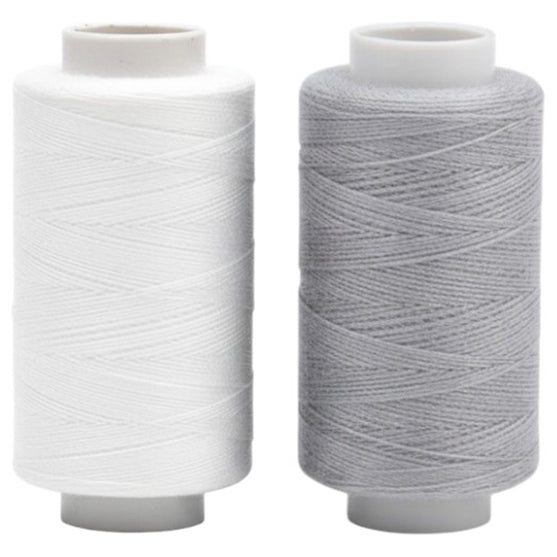 Dual Duty All Purpose Sewing Thread 400 Yards 2 Color Spools for Hand and Machine Use