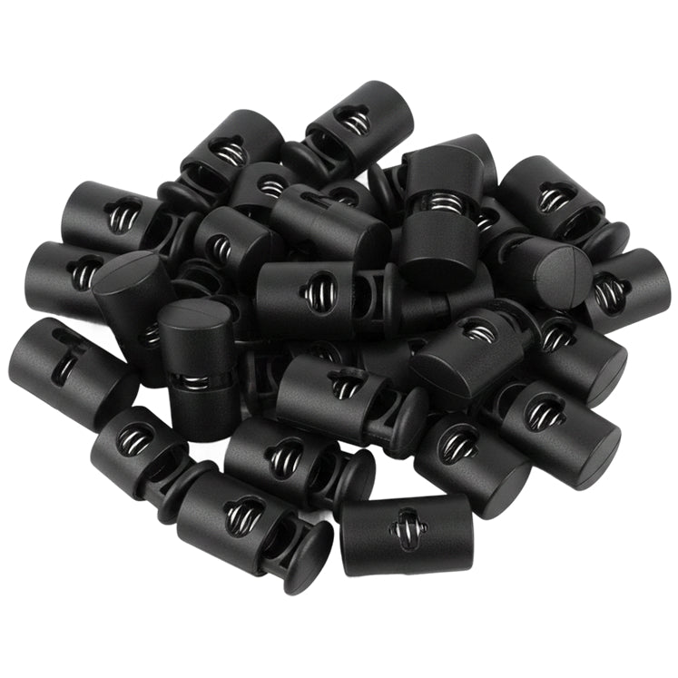 Plastic Cord Lock Single Hole Spring Toggle Stopper for Shoelaces Drawstrings Bags Clothing and Paracord