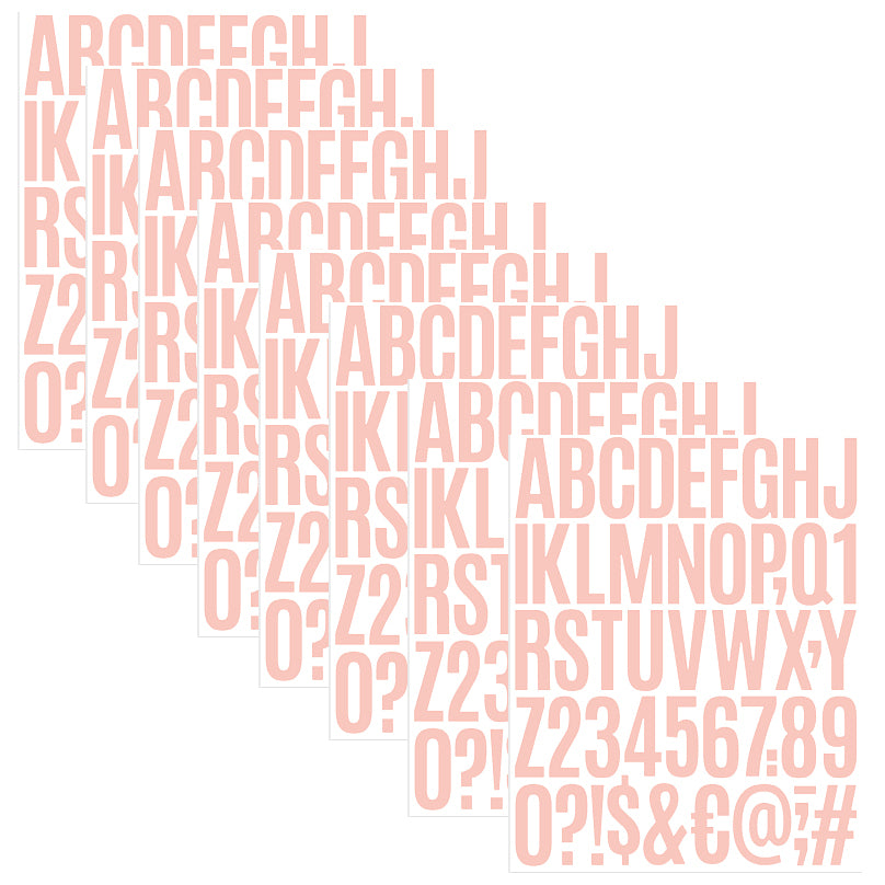 Colorful Cartoon Alphabet and Number Stickers Self Adhesive Vinyl Letters Decals for Classroom Signs Doors Mailboxes, Pack of 8