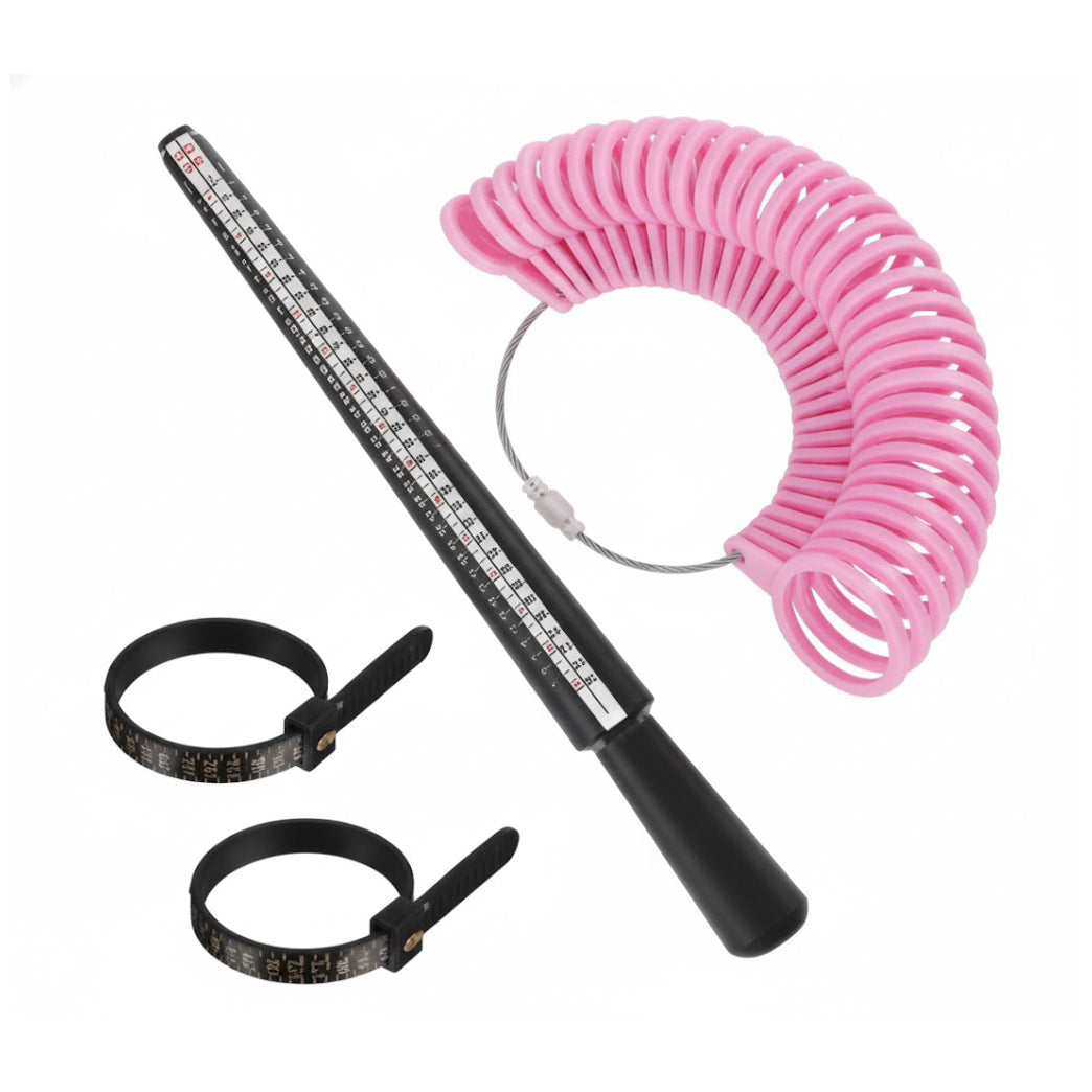 Ring Sizer Gauge Set With Mandrel Stick and Finger Measuring Tools for Women and Men