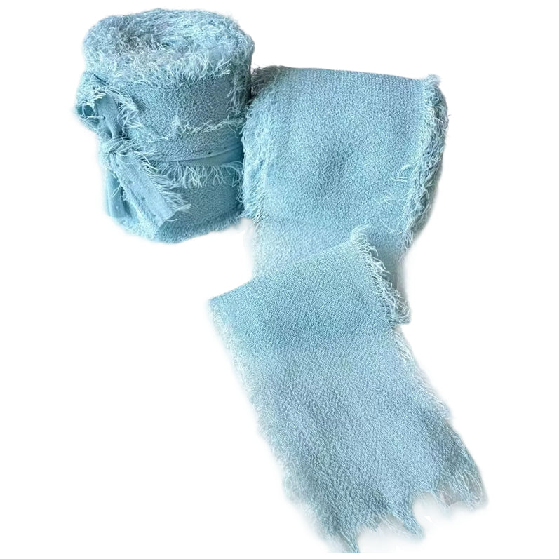Chiffon Silk Ribbon 1.5 Inch x 10 Yards for Wedding Bouquets, Invitations, and Decorations, Pack of 2