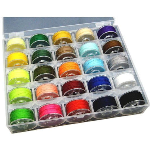 60S/2 90WT Prewound Bobbin Thread Size A SA156 Polyester for Embroidery and Sewing Machines