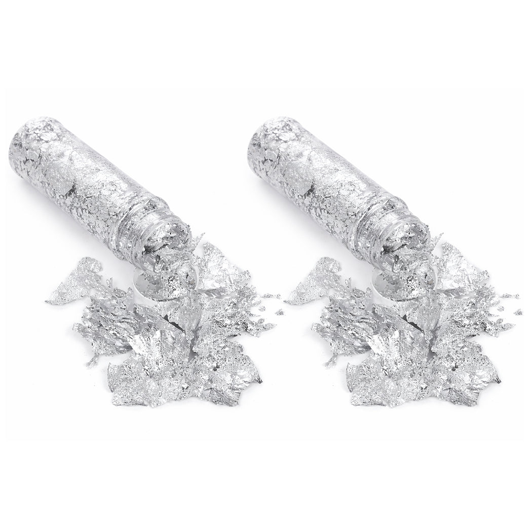 Metallic Foil Flakes with Tweezers for Resin Nail Art Painting Jewelry Making and DIY Crafts