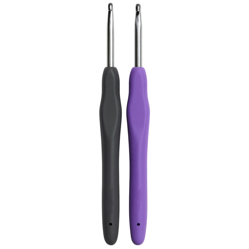 Ergonomic Crochet Hook Set with Smooth Grip Handles for Beginners and Experienced Crafters, Pack of 2