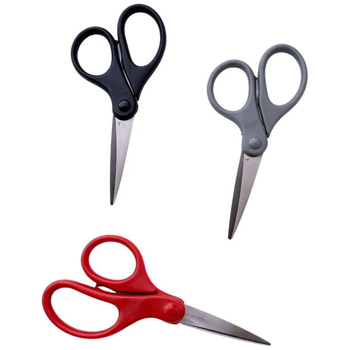Pointed Tip Scissors 5 Inch 3 Pack for Kids School Crafts DIY Cutting and Classroom Use