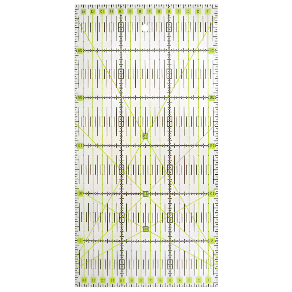 Acrylic Sewing and Quilting Ruler With Gridlines for Fabric Cutting, Measuring, Arts, and Craft Supplies