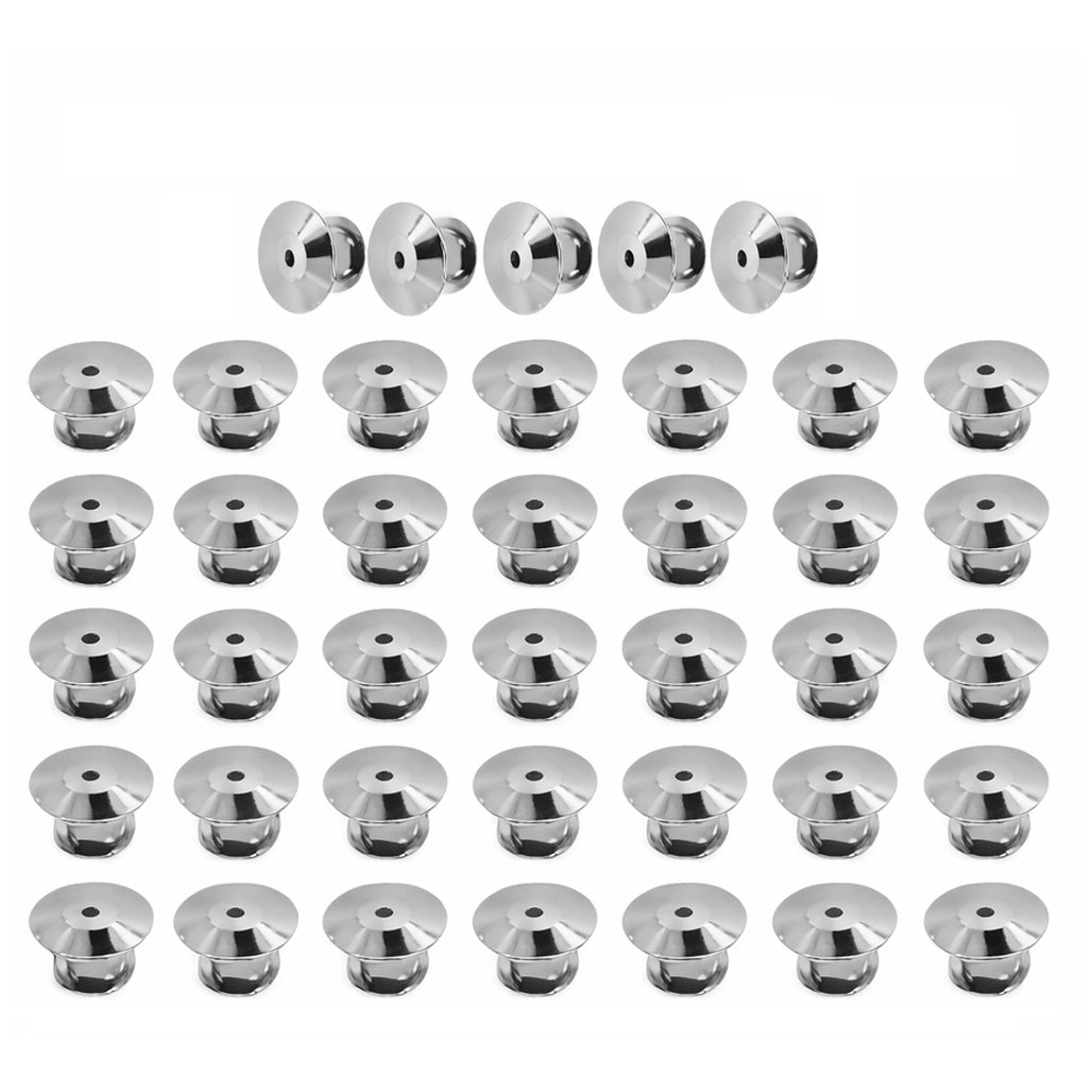 Metal Locking Pin Backs Secure Clasp Keepers for Brooch Enamel and Lapel Pins