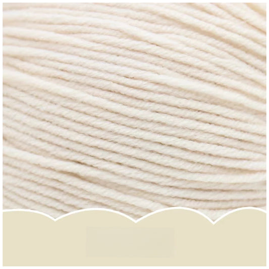 Beige Super Soft 4-Ply 50g/1.76oz, 180yds Cotton Acrylic Blend Yarn, Sport Weight for Sweaters, Dolls, and Baby Crochet