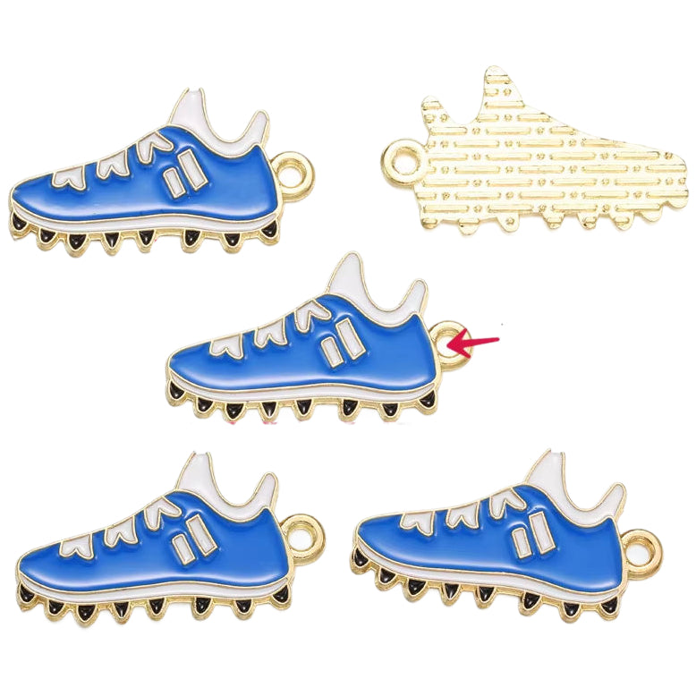 Alloy Sports Charms with Rhinestones for Jewelry Making, Bracelets, Necklaces, and DIY Crafts, Pack of 20