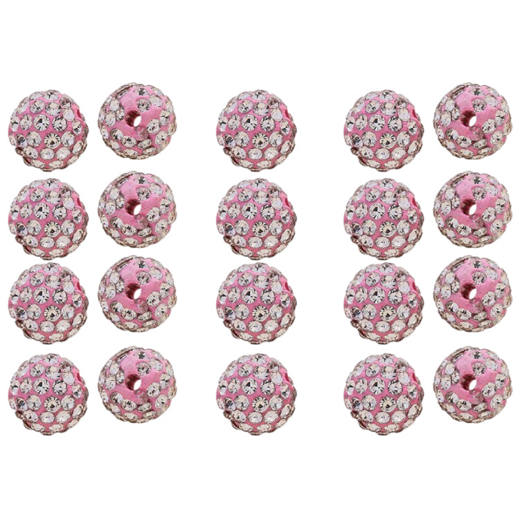 10mm White Rhinestone Beads for Jewelry Making Round Disco Crystal Beads for DIY Bracelets, Earrings and Necklaces