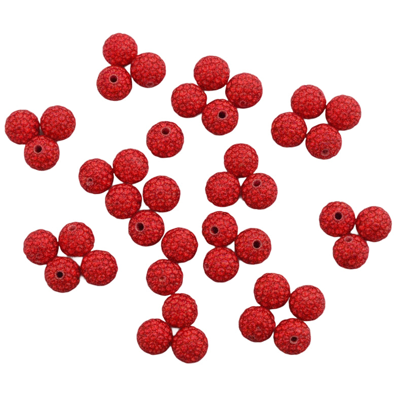 Sparkle Rhinestone Clay Beads Round Disco Spacer Beads for Jewelry Making, Bracelets, Earrings and DIY Craft Projects