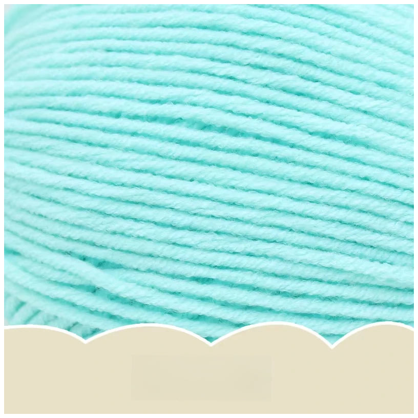 Lake Green Super Soft 4-Ply 50g/1.76oz, 180yds Cotton Acrylic Blend Yarn, Sport Weight for Sweaters, Dolls, and Baby Crochet