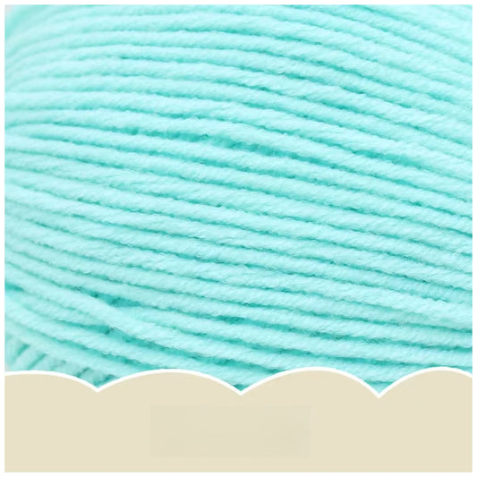 Lake Green Super Soft 4-Ply 50g/1.76oz, 180yds Cotton Acrylic Blend Yarn, Sport Weight for Sweaters, Dolls, and Baby Crochet