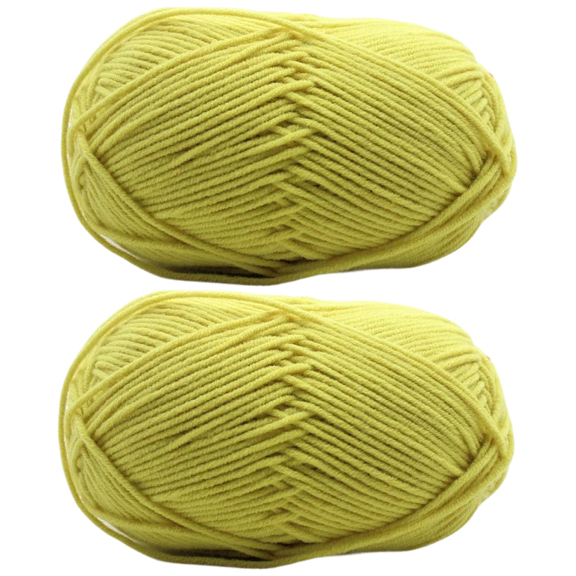 Milk Cotton Yarn 2mm Medium 4 Ply for Crochet Knitting and DIY Crafts, 50 Grams/1.76oz 140 yards, Pack of 2