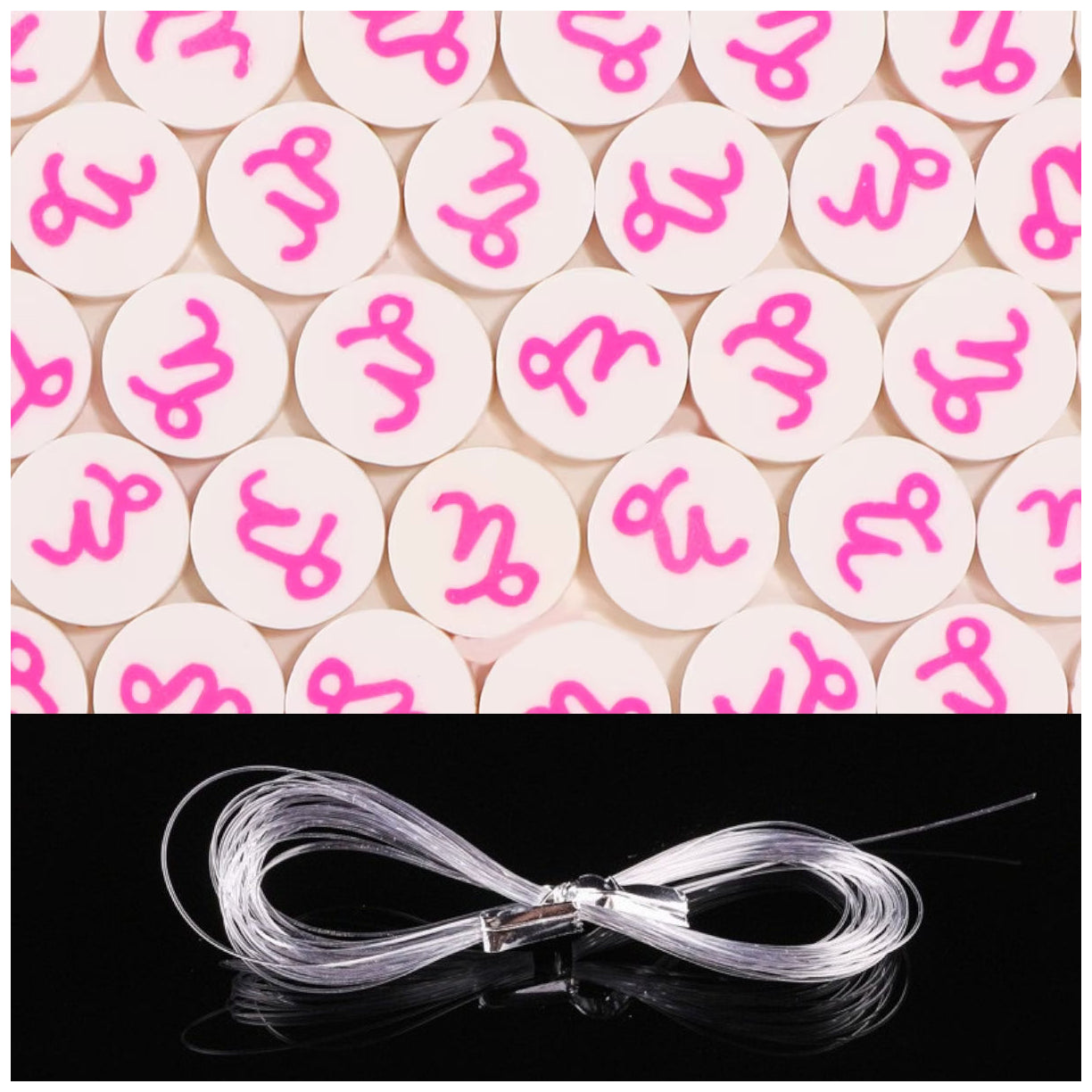 Sports Ball Polymer Clay Beads 8-11mm with Elastic String for Jewelry and DIY Crafts, Pack of 100