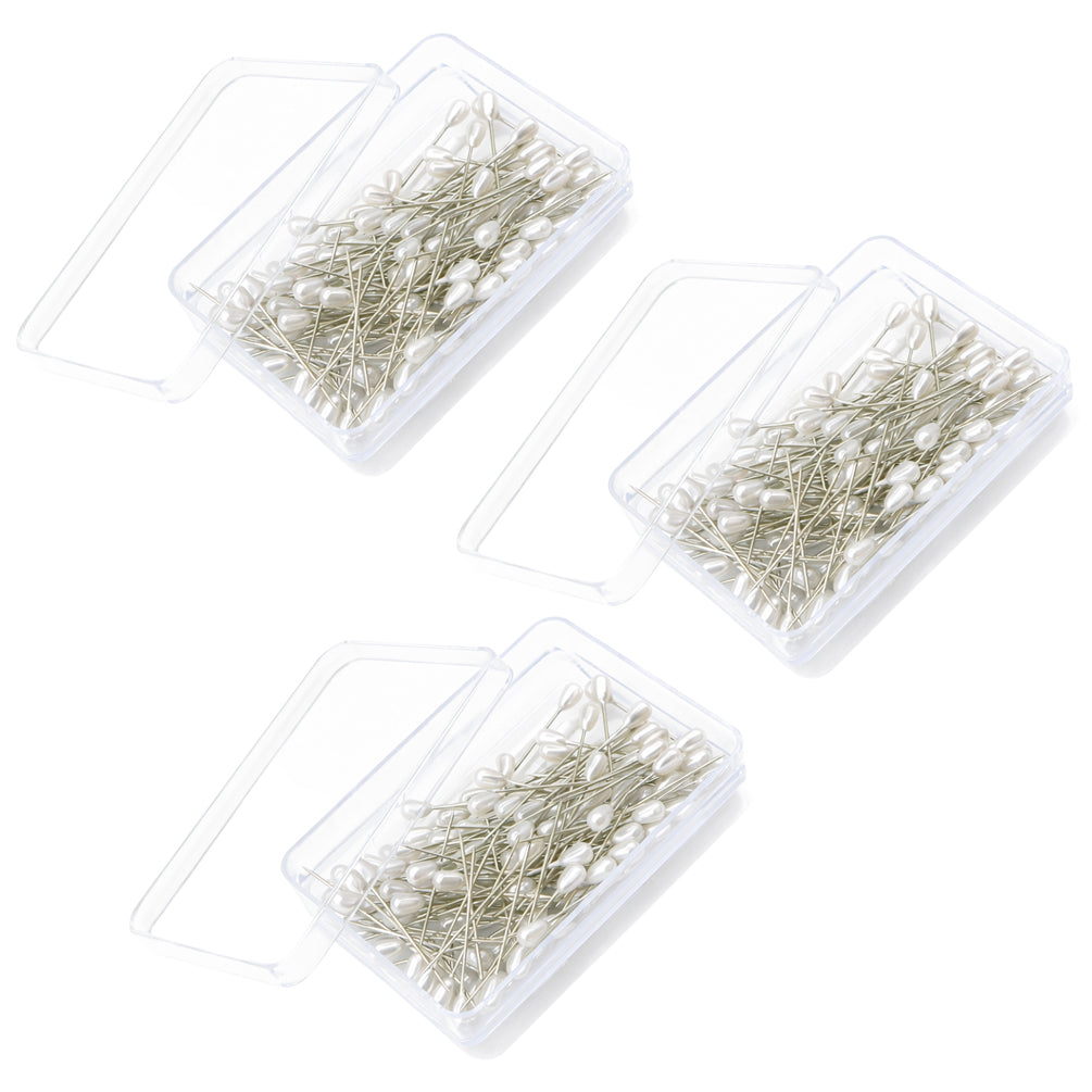 Teardrop Pearl Head Corsage Pins for Wedding Bouquets, Sewing, Jewelry Making and DIY Flower Decoration Crafts