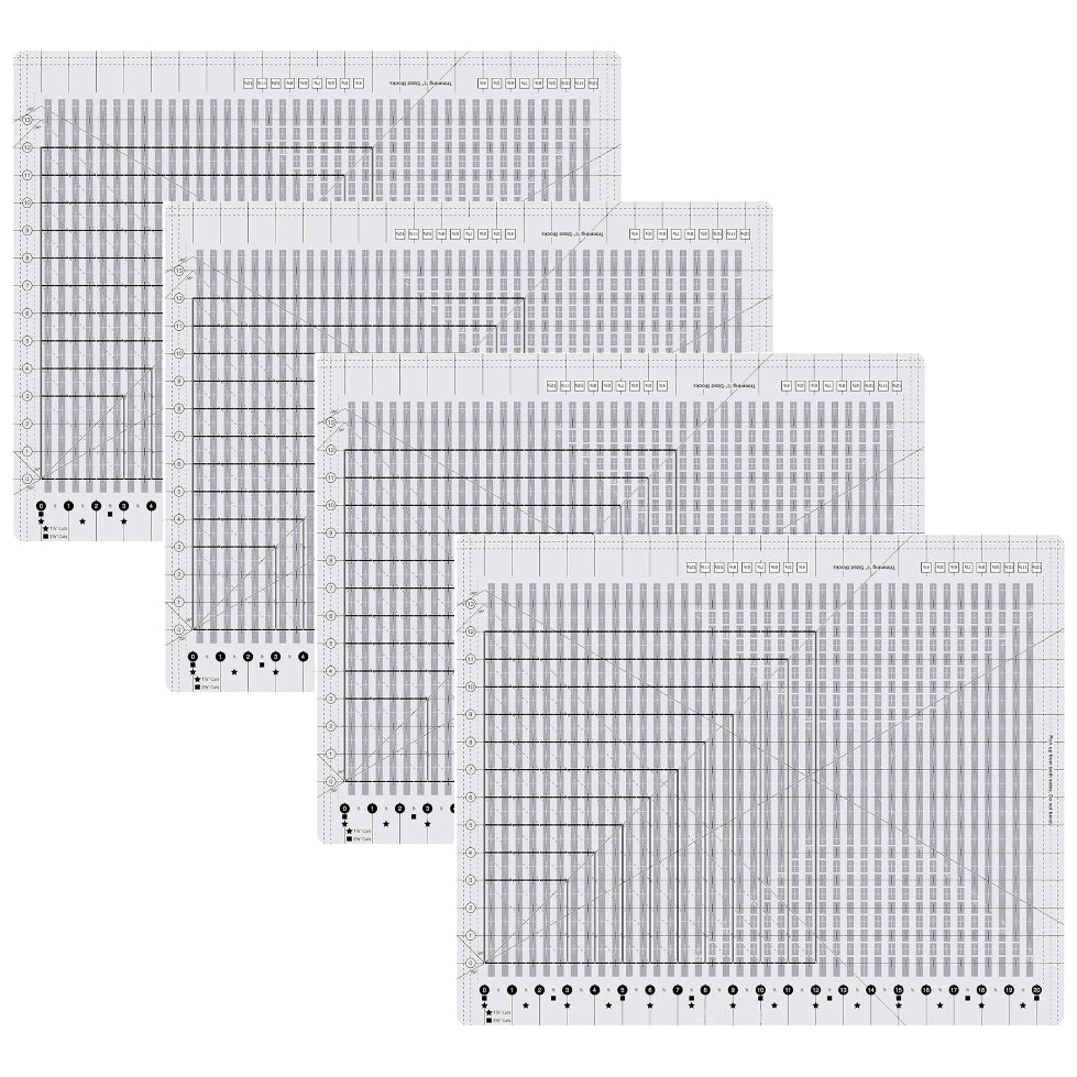 XL Slotted Quilting Ruler 18 x 22 Inch Non Slip Acrylic Cutting Template for Sewing Patchwork and DIY Crafts