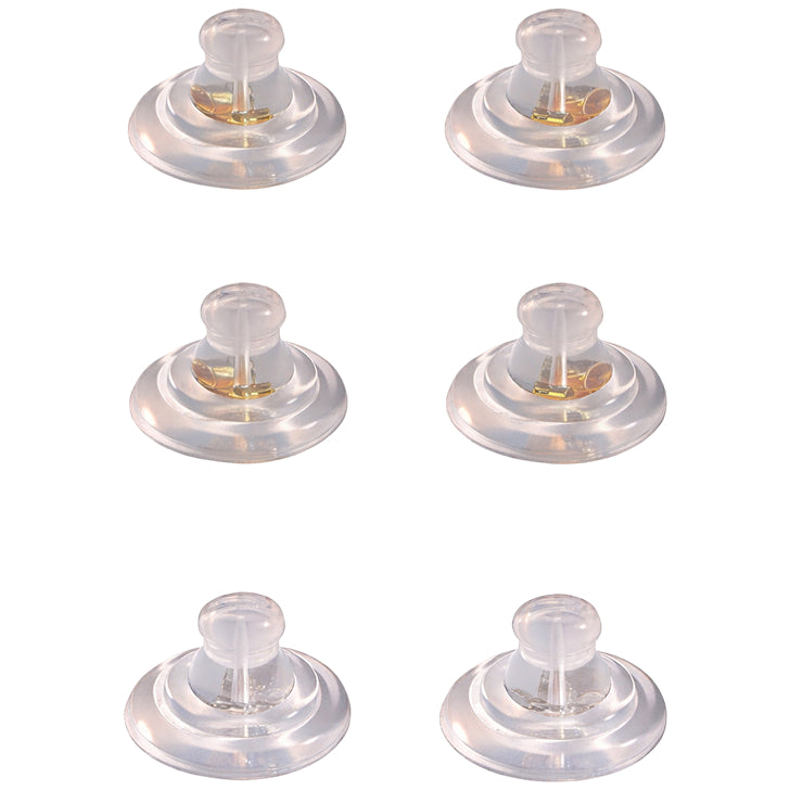 Silicone Earring Backs Replacement Hypoallergenic Secure Stoppers For Stud Earrings Droopy Ears Adults, Pack of 6