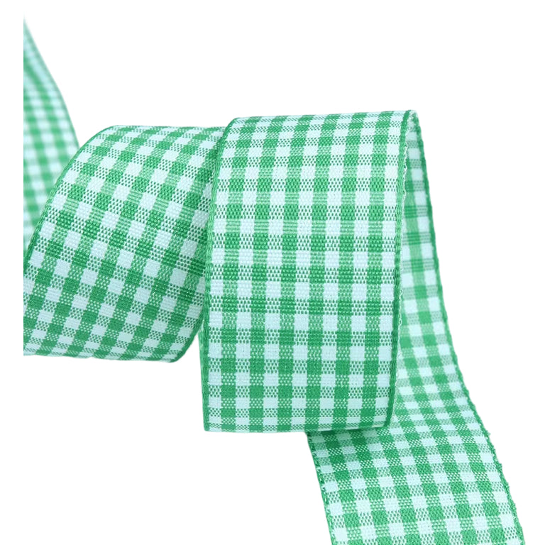 1 Inch Polyester Ribbon 50 Yard Double Faced Plaid Craft Trim for DIY Crafting, Scrapbooking and Christmas Gift Wrapping